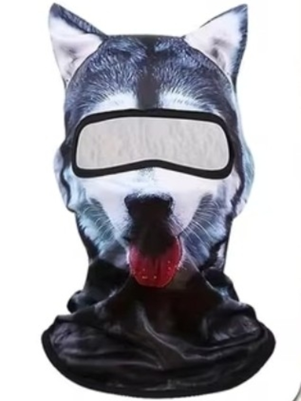 Husky Print Dog Face Balaclava Mask NIP!